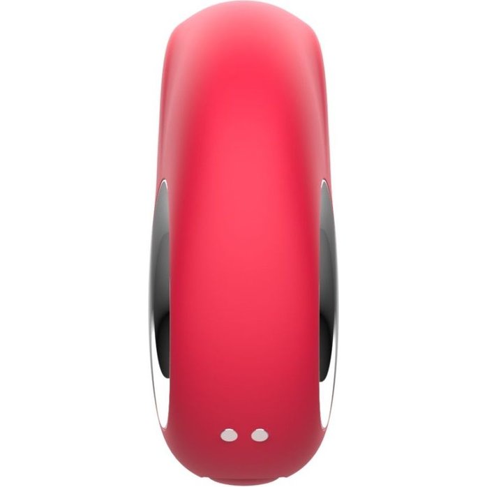 Красный клиторальный массажер с функцией постукивания. Фотография 3.