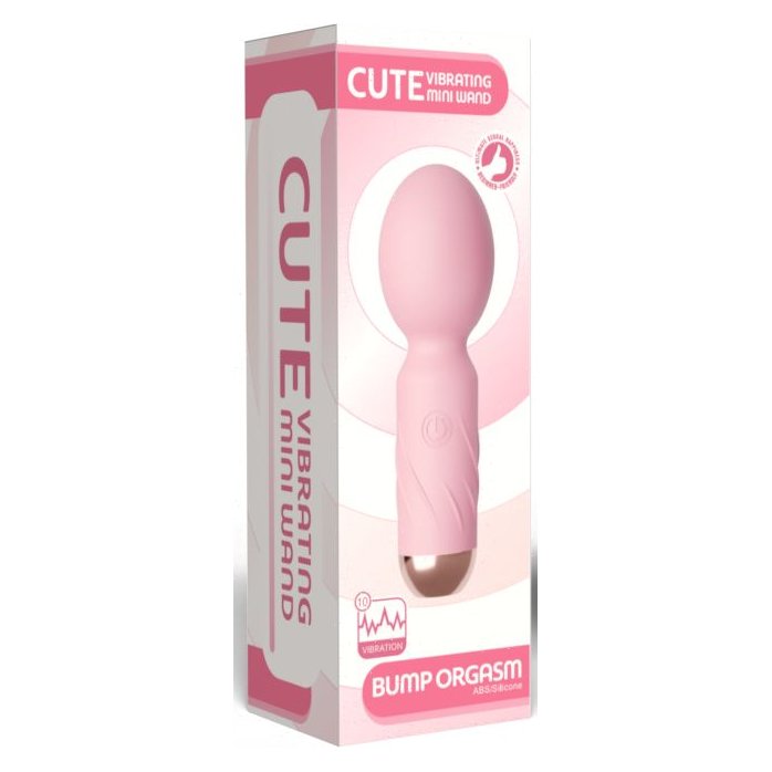 Нежно-розовый мини-вибратор Cute mini Wand. Фотография 5.