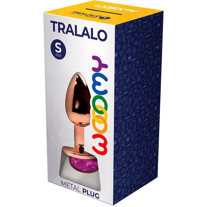 Анальная втулка Wooomy Tralalo Size S c розовым кристаллом - Wooomy. Фотография 2.