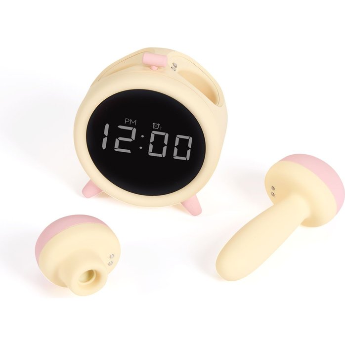 Умный стимулятор-будильник Naughty Clock с вакуумной стимуляцией и вибрацией. Фотография 4.