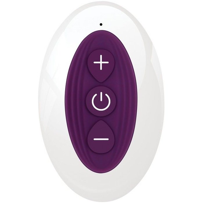 Фиолетовый ударный вибромассажер с клиторальным стимулятором. Фотография 5.