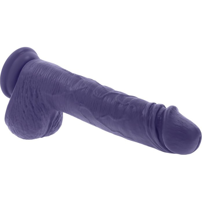 Фиолетовый вибратор на присоске с поступательными движениями Pleasure Rider - 22,2 см. Фотография 6.