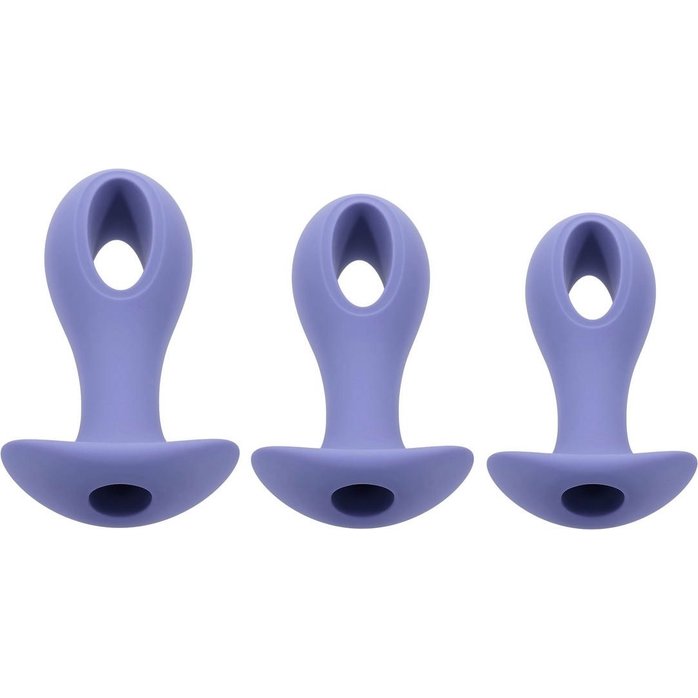 Набор из 3 анальных пробок с вибропулей Hole Punch Plug Set. Фотография 3.