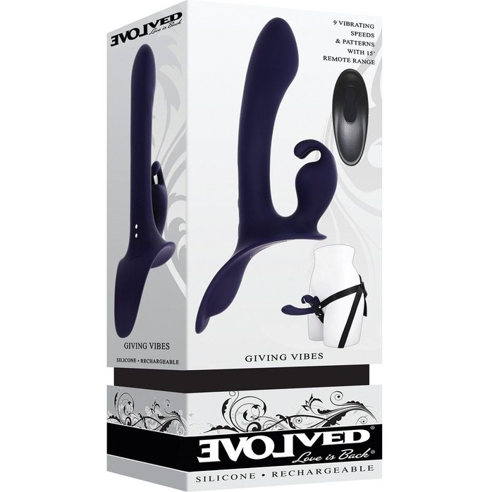 Женский страпон с вибрацией Giving Vibes. Фотография 2.