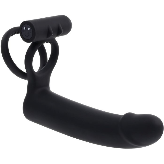 Черная вибронасадка для двойного проникновения Full Swing. Фотография 6.