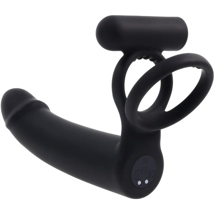 Черная вибронасадка для двойного проникновения Full Swing. Фотография 7.