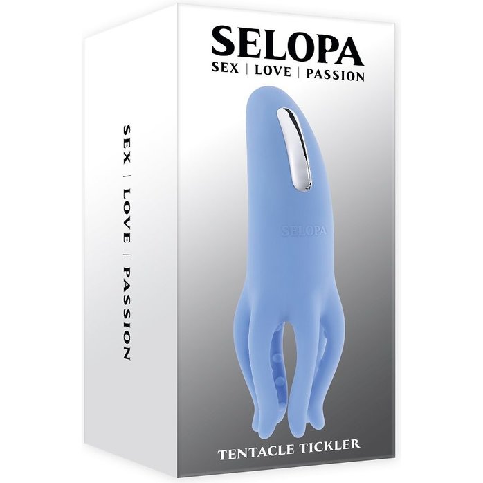 Голубой вибромассажёр Tentacle Tickler. Фотография 2.