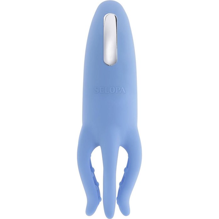 Голубой вибромассажёр Tentacle Tickler. Фотография 3.