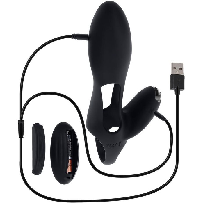 Черная насадка на пенис с вибрацией Nautilus. Фотография 8.