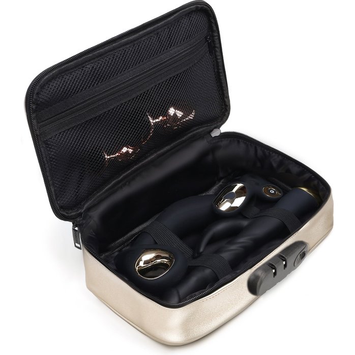 Золотистая сумочка для хранения игрушек Discreet Box. Фотография 3.