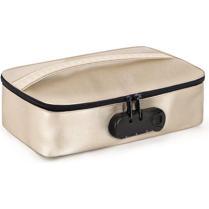 Золотистая сумочка для хранения игрушек Discreet Box