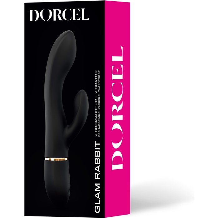 Черный вибратор-кролик Dorcel Glam Rabbit - 21 см. Фотография 4.