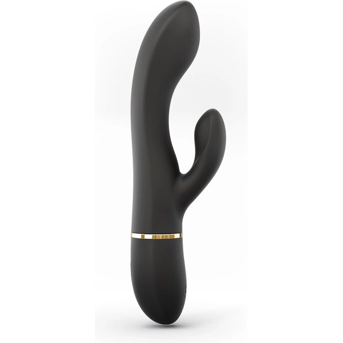 Черный вибратор-кролик Dorcel Glam Rabbit - 21 см