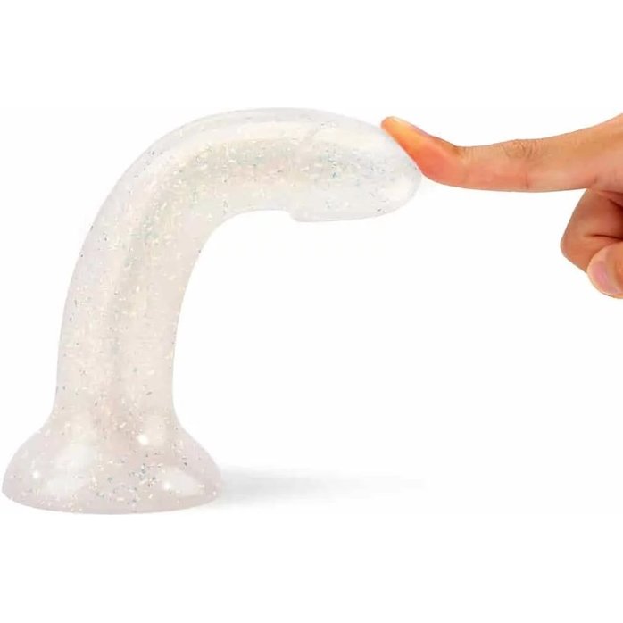 Фаллоимитатор из жидкого силикона с блестками Dildolls Extravaganza. Фотография 5.