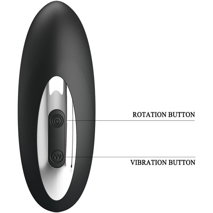 Черный стимулятор простаты с функцией римминга - 15,9 см - Mr.Play. Фотография 6.