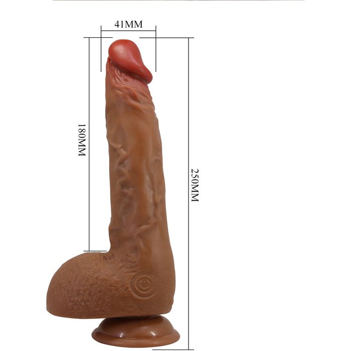 Реалистичный вибратор с ротацией Wilks - 25 см. Фотография 7.