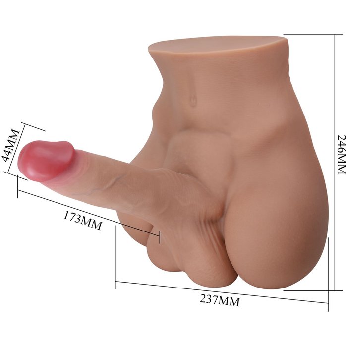 Мужской полуторс Rhyne с членом и анальным тоннелем - Crazy Bull. Фотография 7.