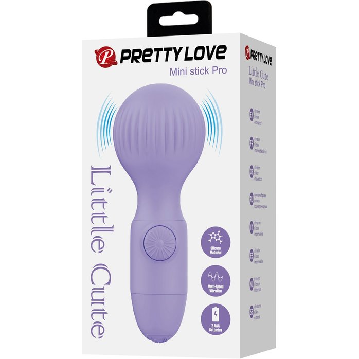 Сиреневый мини-вибратор Mini Stick Pro - Pretty Love. Фотография 2.