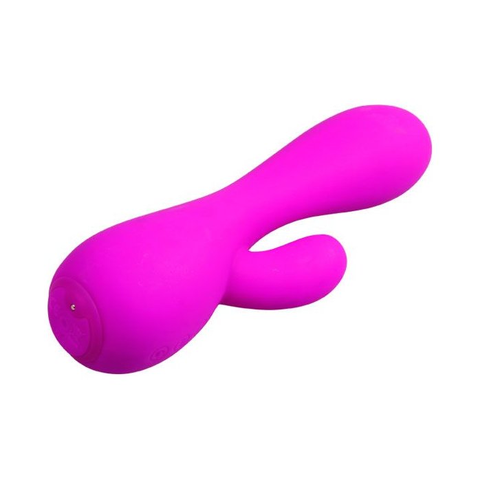 Лиловый вибратор-кролик Simon - 17,8 см - Pretty Love. Фотография 4.