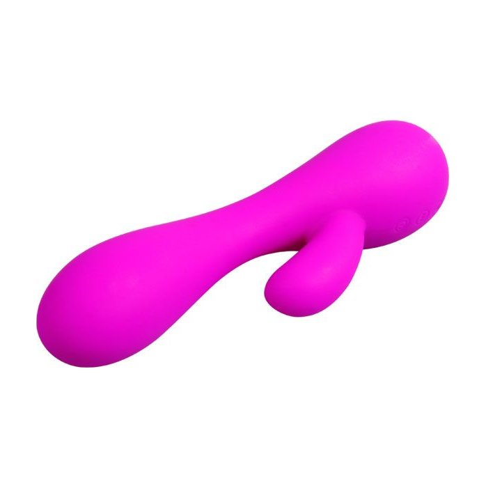 Лиловый вибратор-кролик Simon - 17,8 см - Pretty Love. Фотография 5.