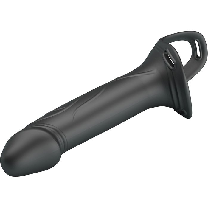 Черный полый мужской страпон London - 16,8 см - Pretty Love. Фотография 7.