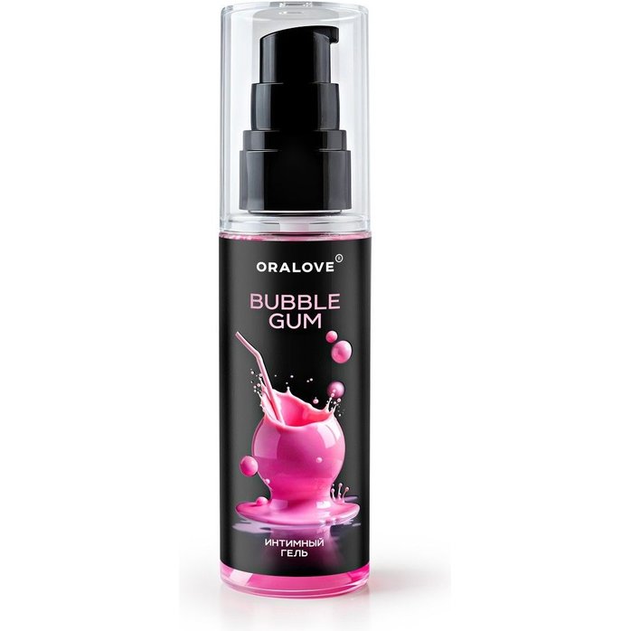 Съедобная смазка на водной основе с ароматом бабл-гам - 60 гр - Серия OraLove
