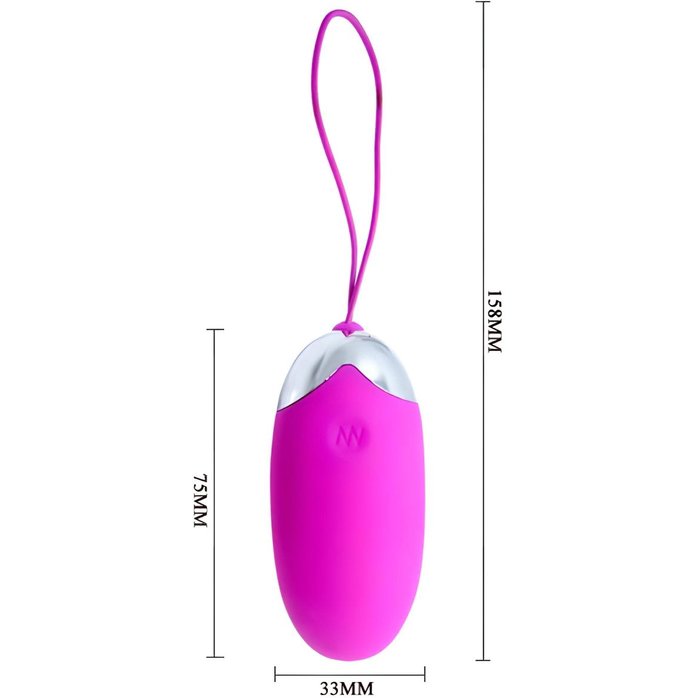 Лловое перезаряжаемое виброяйцо с пультом ДУ - Pretty Love. Фотография 5.