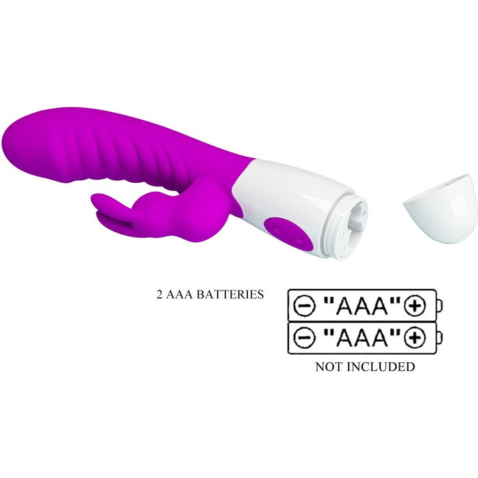 Лиловый вибратор-кролик Naughty Bunny - 19,8 см - Pretty Love. Фотография 10.