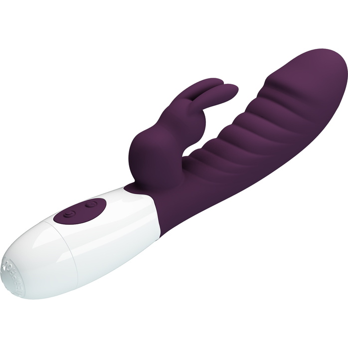 Фиолетовый вибратор-кролик Naughty Bunny - 19,8 см - Pretty Love. Фотография 6.