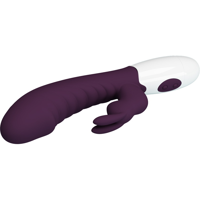 Фиолетовый вибратор-кролик Naughty Bunny - 19,8 см - Pretty Love. Фотография 7.