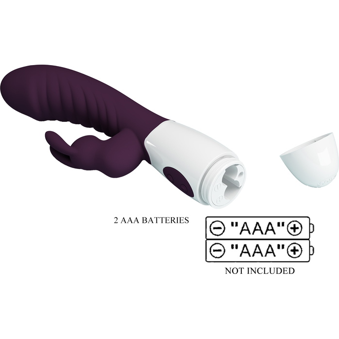 Фиолетовый вибратор-кролик Naughty Bunny - 19,8 см - Pretty Love. Фотография 10.