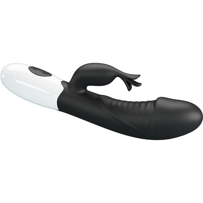 Черный вибратор-кролик Rasmussen - 19,8 см - Pretty Love. Фотография 5.