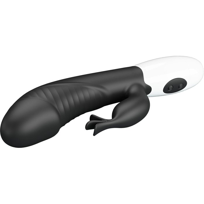 Черный вибратор-кролик Rasmussen - 19,8 см - Pretty Love. Фотография 8.