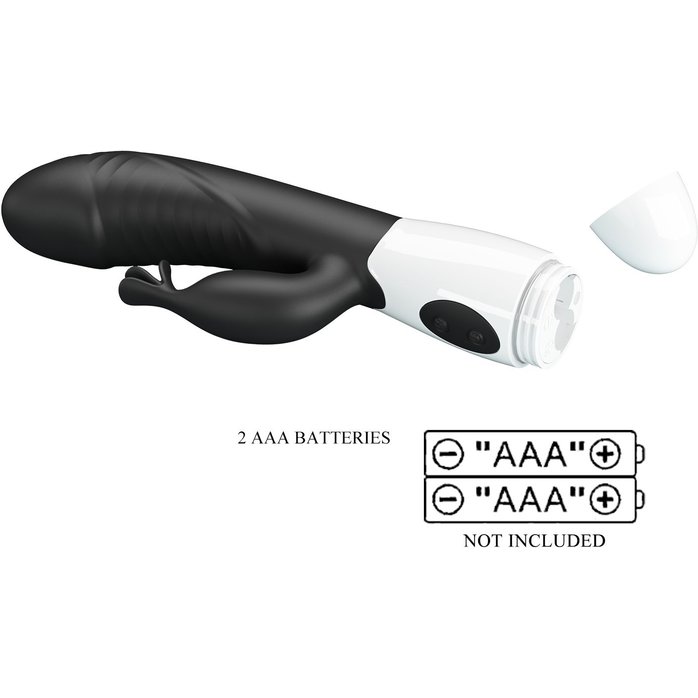 Черный вибратор-кролик Rasmussen - 19,8 см - Pretty Love. Фотография 10.