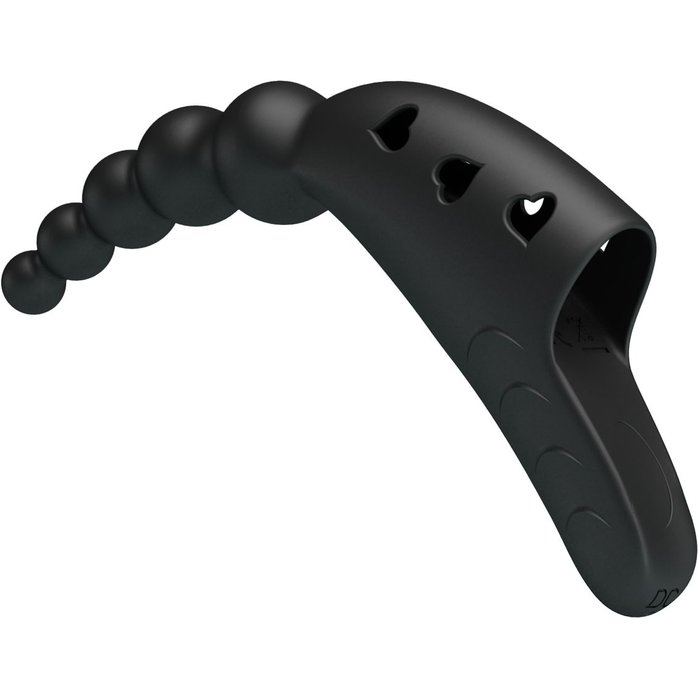 Черный вибратор на палец Jordin - 12,2 см - Pretty Love. Фотография 5.