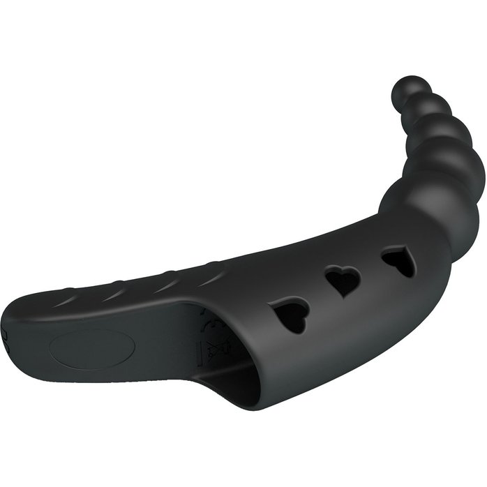 Черный вибратор на палец Jordin - 12,2 см - Pretty Love. Фотография 6.