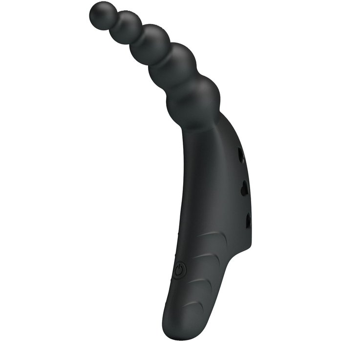 Черный вибратор на палец Jordin - 12,2 см - Pretty Love