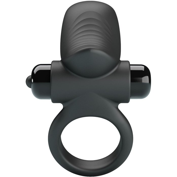 Черное эрекционное кольцо с вибрацией Adrien - Pretty Love. Фотография 6.