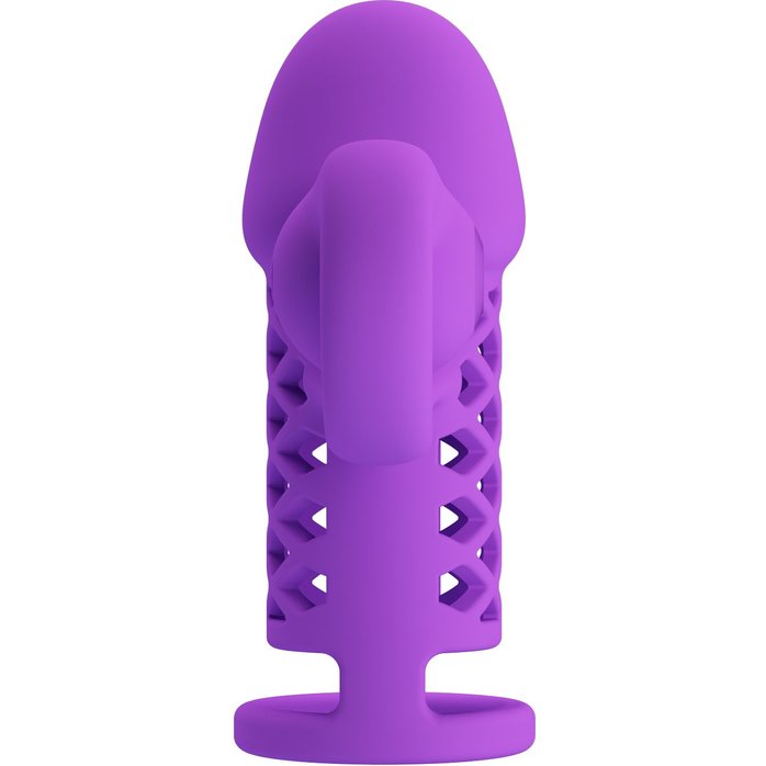 Фиолетовая вибронасадка с клиторальным отростком Harden. Фотография 5.