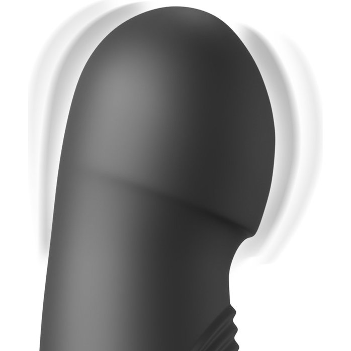 Черный вибратор с функцией фрикций Pogo Thruster - 23,5 см - Fetish Fantasy Series. Фотография 4.