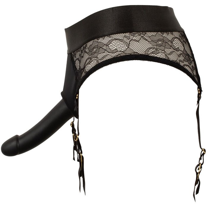 Черный женский страпон Strap-on Set: трусики и насадка - You2Toys. Фотография 2.