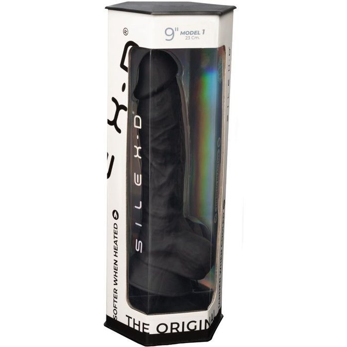 Черный фаллоимитатор SILEXD Model 1 9 - 23 см - SILEXD. Фотография 2.