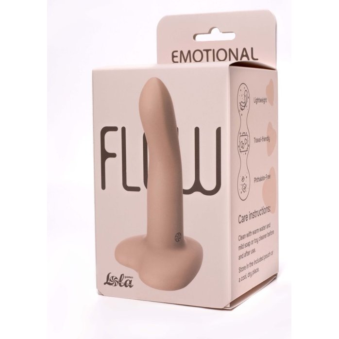 Телесный нереалистичный дилдо Emotional на присоске - 13 см - Flow. Фотография 6.