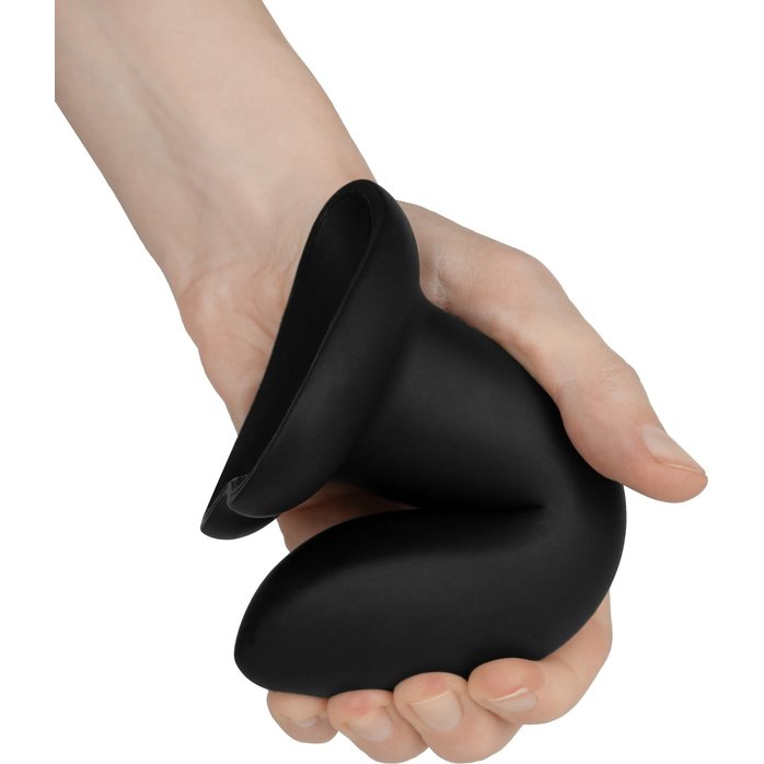 Черный нереалистичный дилдо Emotional Plus на присоске - 13 см - Flow. Фотография 4.