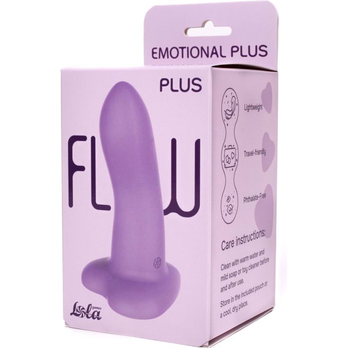 Фиолетовый нереалистичный дилдо Emotional Plus - 13 см - Flow. Фотография 7.