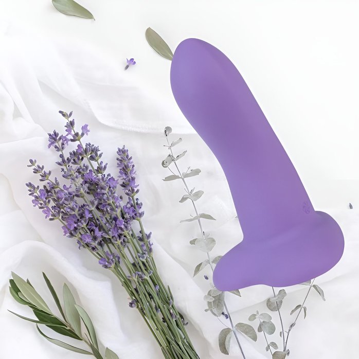 Фиолетовый нереалистичный дилдо Emotional Plus - 13 см - Flow. Фотография 8.