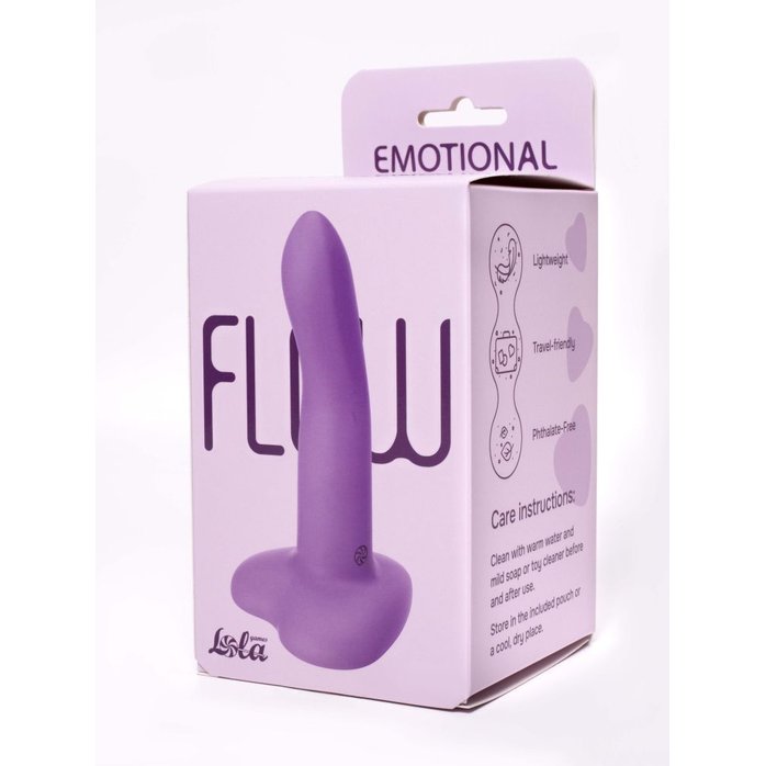 Фиолетовый нереалистичный дилдо Emotional - 13 см - Flow. Фотография 7.