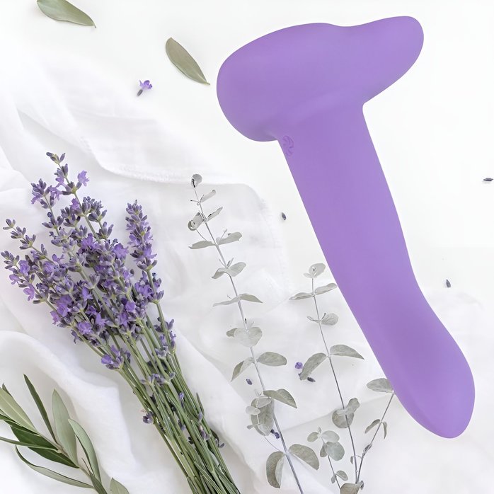 Фиолетовый нереалистичный дилдо Emotional - 13 см - Flow. Фотография 8.