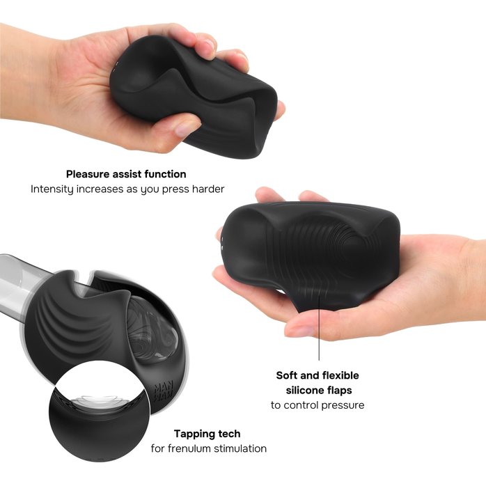 Черный мастурбатор Manwan Sub One. Фотография 3.