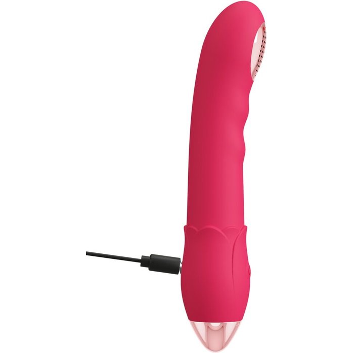 Малиновая насадка на душ с вибрацией Showers to orgasm - 20,1 см - You2Toys. Фотография 5.